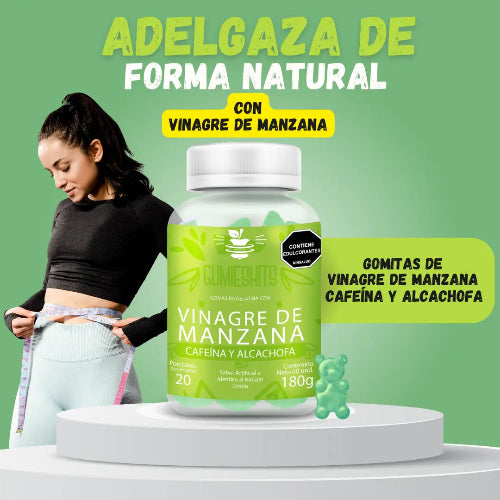 Gomitas de Vinagre de manzana | Controla el apetito, desintoxica tu cuerpo y pierde grasa 1 tarro X 60  und