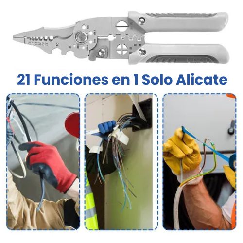 Alicate multifuncional 21 en 1 Herramienta pelacables, cortador, doblador de alambre 🎁 Hoy llévalo con 30% DCTO