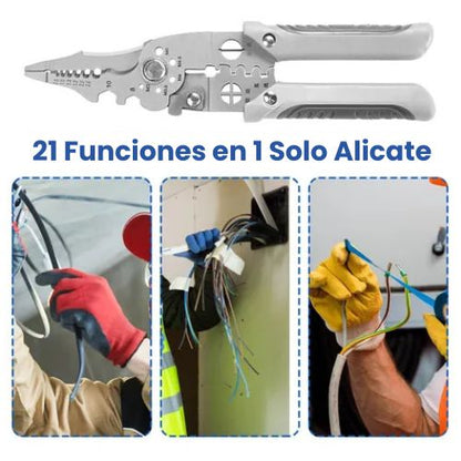 Alicate multifuncional 21 en 1 Herramienta pelacables, cortador, doblador de alambre 🎁 Hoy llévalo con 30% DCTO