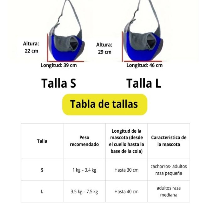 Cargador de mascotas, con malla transpirable - Seguro, cómodo y ajustable 🎁 HOY 50%DCTO