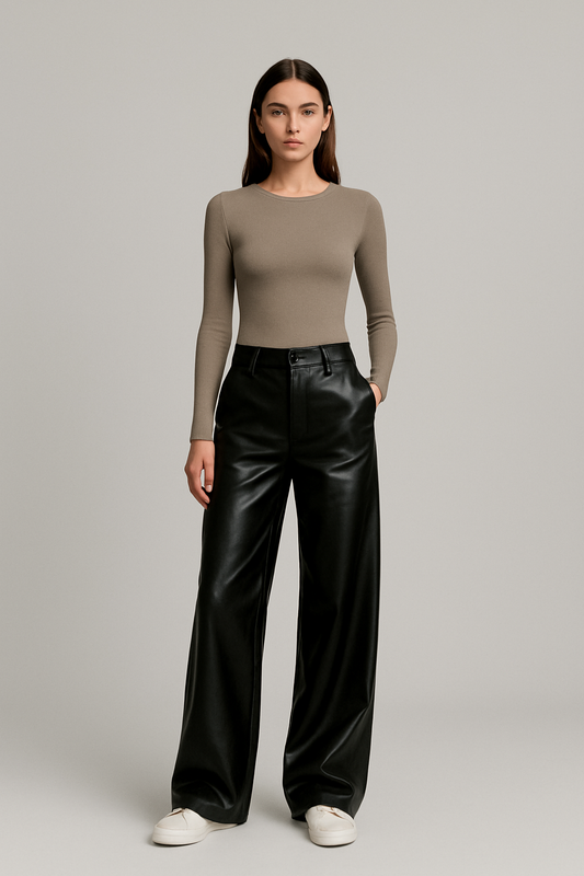 Nueva colección | Pantalón Cuerina estilo Baggy para Mujer - Todas las tallas disponibles🎁Llévalo con 30% DCTO