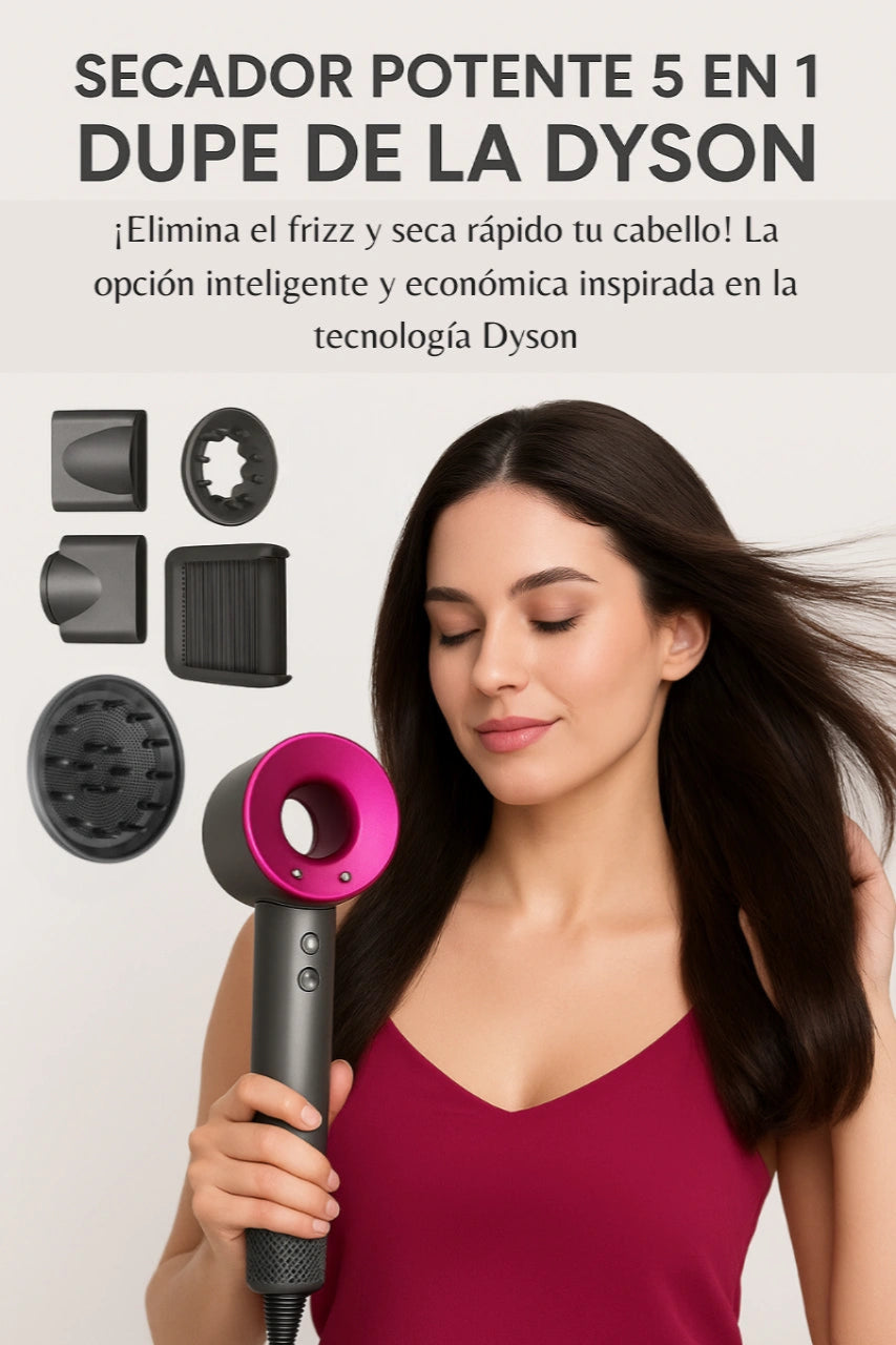 Supersonic Pro – Secador 5 en 1 de Alta Potencia | El secreto de un cabello perfecto sin salir de casa🎁 Llévalo con Envío gratis
