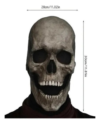 Máscara Dead Skeleton realista espeluznante | Mandibula con Movimiento para-Halloween 🎁 ¡Llévala hoy con 30% DCTO!