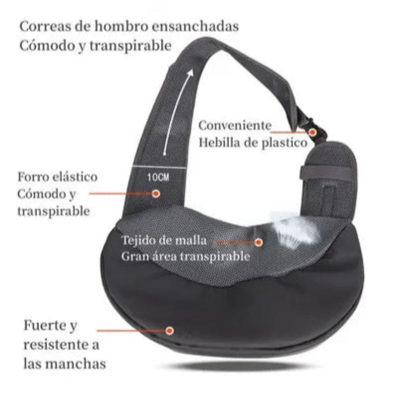 Cargador de mascotas, con malla transpirable - Seguro, cómodo y ajustable 🎁 HOY 50%DCTO