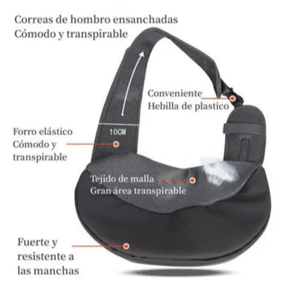 Cargador de mascotas, con malla transpirable - Seguro, cómodo y ajustable 🎁 HOY 50%DCTO