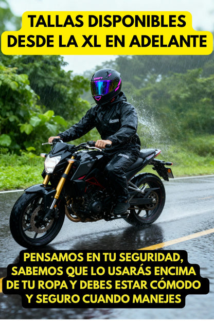 Impermeable Premium Monster/ iicon tipo Colmena | Incluye chaqueta con capota ajustable y pantalón con doble refuerzo en los muslos