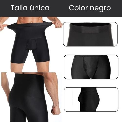Bóxer negro control barriga para hombre - Cómodo, discreto y moldea tu abdomen Talla única 🎁Lleva hoy El 2do con 30% dcto