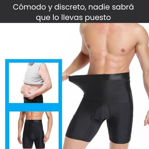 Bóxer negro control barriga para hombre - Cómodo, discreto y moldea tu abdomen Talla única 🎁Lleva hoy El 2do con 30% dcto