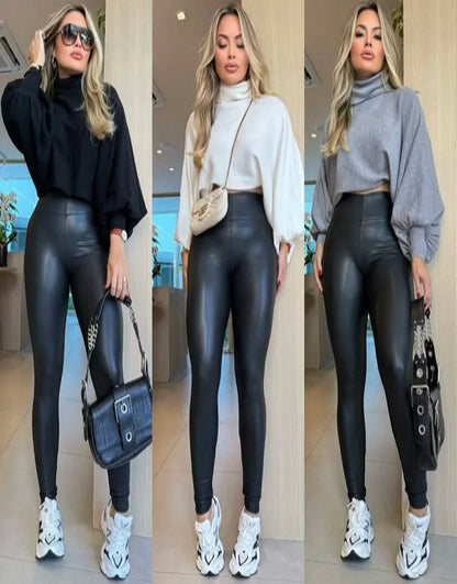 Pantalón en Cuerina Levanta Cola, Define Piernas y NO Transparenta — Perfecto Para Tus Outfits Fit + Glam